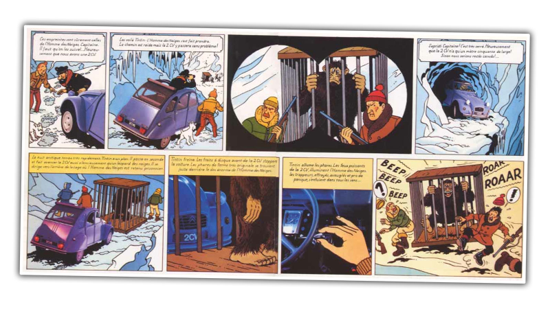 Illustration for article titled Weekend Wonderful Whatever: Tintin And A Yeti Shill 2CVs